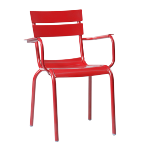 Porto Aluminium Armchair-Red $39.00 + GST